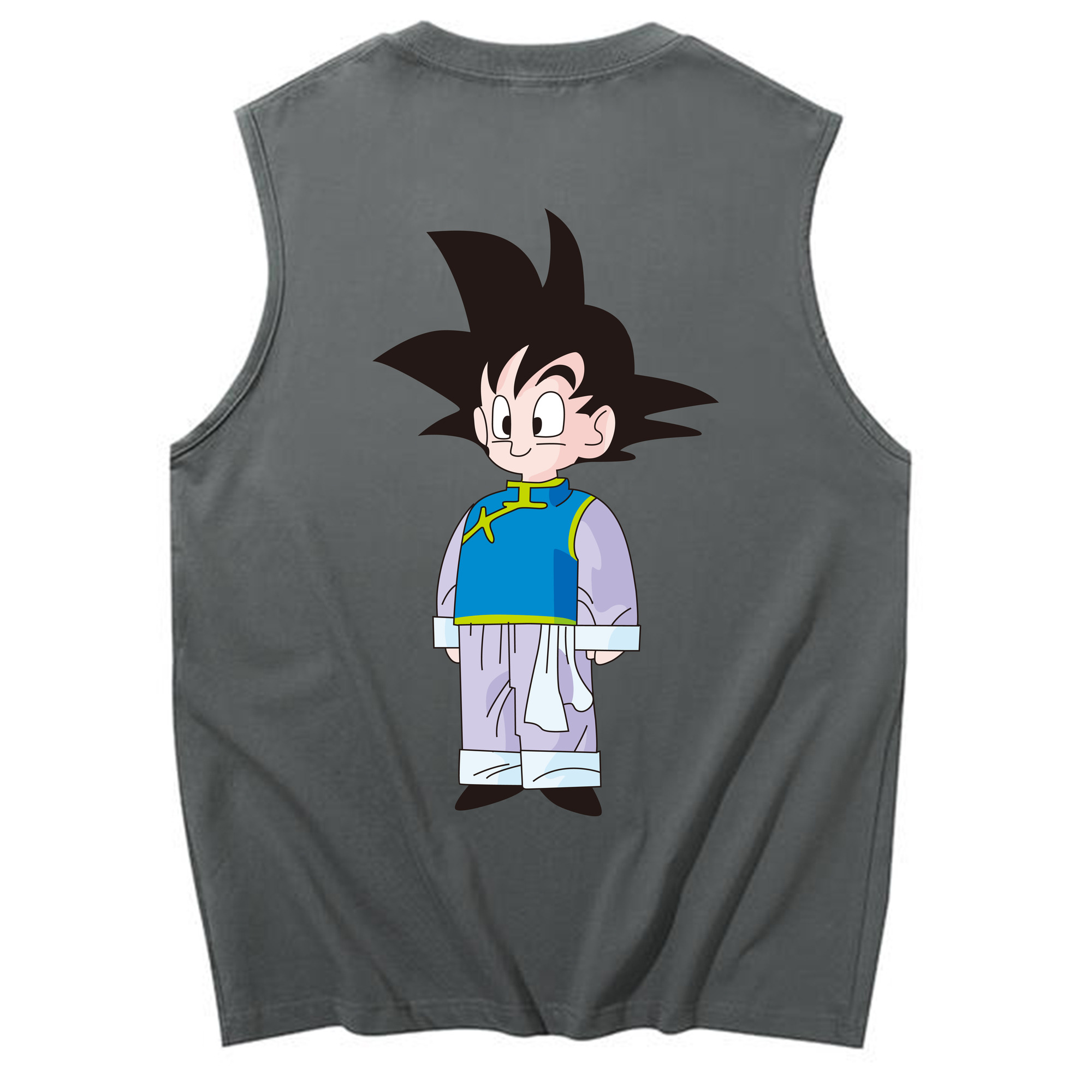 （画像用） ドラゴンボール 孫悟空（そん ごくう）Son Goku カカロット DRAGON BALL Kakarotto コットン100％タンクトップ（背面プリント）